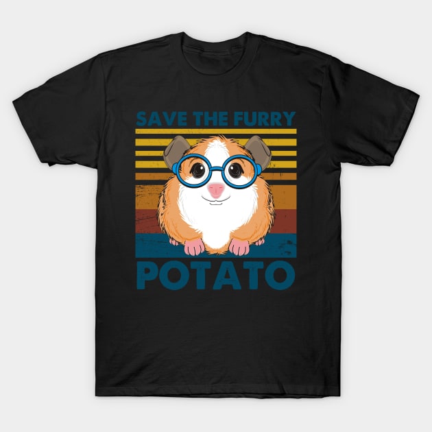 Vintage Save The Furry Potato Guinea Pigs T-Shirt by Rumsa